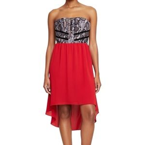 MOONLIGHT High-Low Strapless Dress